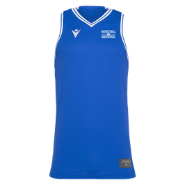MACRON Freon Trikot royal blau mit kleinem TSGO Basketball-logo und Wunschname/Nummer