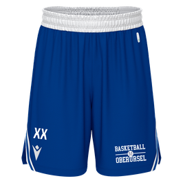 MACRON KANSAS Shorts royal blau mit kleinem TSGO Basketball-Logo und Wunschinitialen