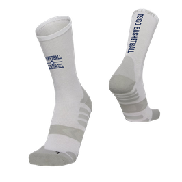 MACRON Elevate Socken Weiß mit TSGO Basketball-Logo und Schriftzug