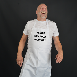 Tebbie Nou Voor Prakkie Schort Wit