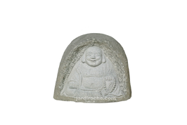 Bouddha joyeux dans sa roche en granite 50 cm