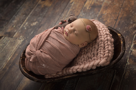 Dünne Handgestrickte Kammzugdecke für Neugeborene/Baby-Fotografie "rechteckig uni "