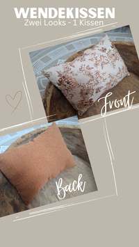Cushion with Flowers/Beige