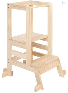 Leertoren/Uitkijktoren/Montessori Blank hout