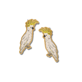 Sulphur Crested Cockatoo Dangle Earrings