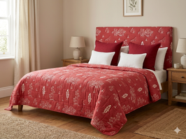 Tagesdecke "Friendly Folk" Huntsman red