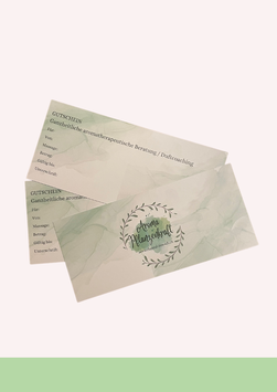 Gutschein ganzheitl. aromatherapeutische Beratung oder Duftcoaching