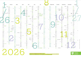 UNI Wandkalender 2026