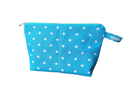 Kulturtasche Kosmetiktasche Polka Dots türkis