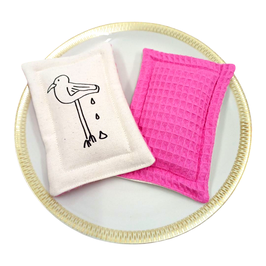 Softie Spülschwamm Möwe weiß schwarz pink