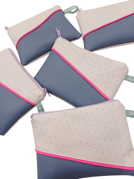 Mini Geldbörse mit Neonpaspel pink