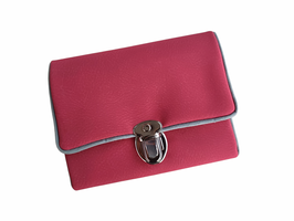 Midi Portemonnaie für die Hosentasche / kleine Kellnergeldbörse magenta
