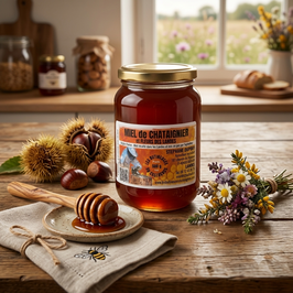 MIEL DE CHATAIGNIER ET FLEURS DES LANDES