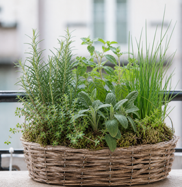 Gepflanzter Kräutergarten