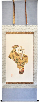 商品名　手描友禅　羽衣(能の舞)
