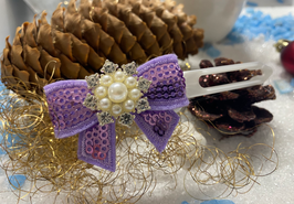 WeihnachtshundehaarSpange festlich 2a