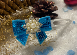 WeihnachtshundehaarSpange festlich 7a