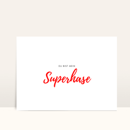 Grußkarte "Du bist mein Superhase" PDF