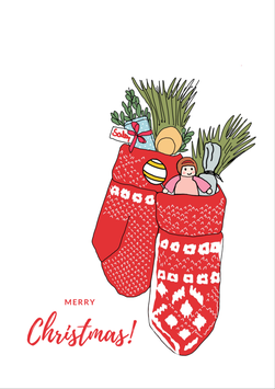 Weihnachtskarte Handschuhe PDF
