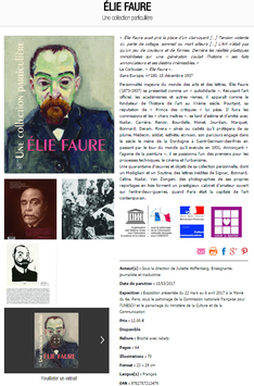 Catalogue de l'exposition "Elie Faure, une collection particulière"