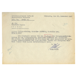 Duits Document – Inkwartiering Militairen Muysen (Muizen) - 1942