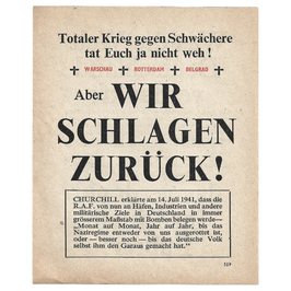 Brits pamflet - 'Wir schlagen zurück!' - 1941
