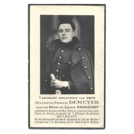 Doodsprentje van 'Maurice Joseph Demeyer'