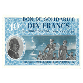 Bon de solidarité - Dix Francs