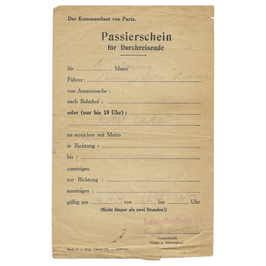 Passierschein für Durchreisende - laisser-passer