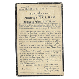 Doodsprentje 'Maurice Tulpin'