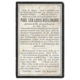 Doodsprentje van 'Paul Leo Louis Neelemans'