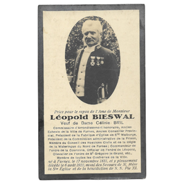 Doodsprentje van 'Léopold Bieswal'