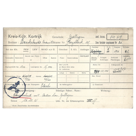 Fichekaart voertuig - Kreis-Kdtr. Kortrijk