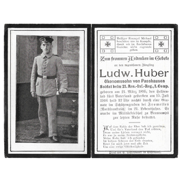 Doodsprentje van 'Ludwig Huber'