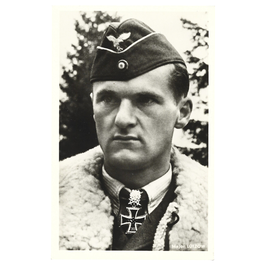 Hoffmann-postkaart - 'Ritterkreuzträger Major Lützow'