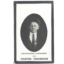 Doodsprentje van 'Prosper Verhegghe'