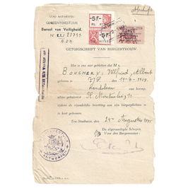 België - Getuigschrift van Burgertrouw - 1945