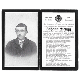 Doodsprentje van 'Johann Dengg'