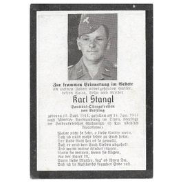 Doodsprentje van 'Karl Stangl'