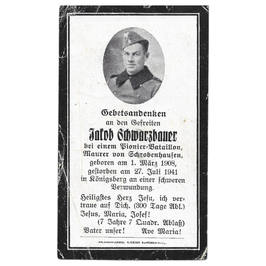 Doodsprentje van 'Jacob Schwarzbauer'