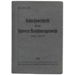 Schießvorschrift für das schwere Maschinengewehr - 1937