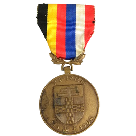 België/Frankrik - Herdenkingsmedaille Ypres - Cassel 1914–1964 (50 Jaar Groote Oorlog)