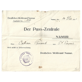 Deutsches Meldeamt Namur - 1915