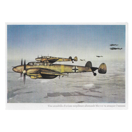 Une escadrille d'avions torpilleurs allemands Me110 va attaquer l'ennemi