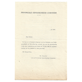 Provinciale Geneeskundige Commissie - besluit inzake prostitutie- 1940