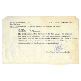 Duits Document – Identiteitsbewijzen Dienstplichtigen Bras (Neufchâteau) – 1940