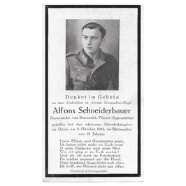 Doodsprentje van 'Alfons Schneiderbauer'