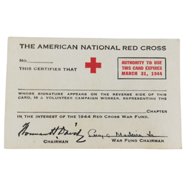 The American National Red Cross - Volunteer Campaign Worker (1944)