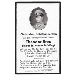 Doodsprentje van 'Theodor Breu'