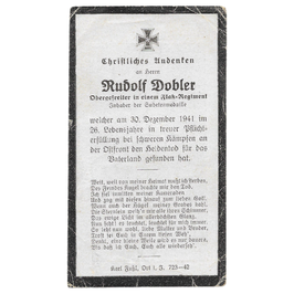 Doodsprentje van 'Rudolf Dobler'